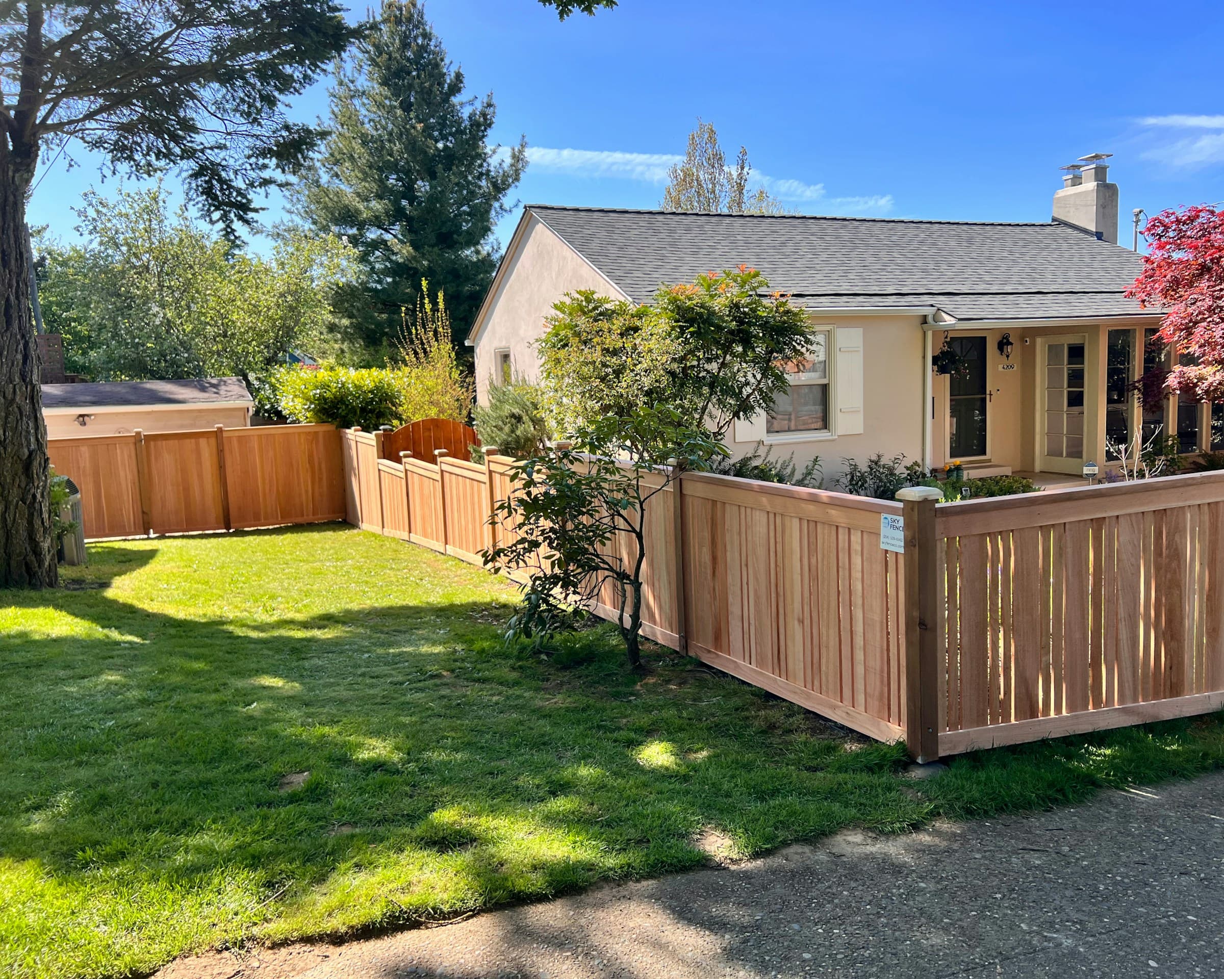 Cedar Privacy Fence project in San Jose